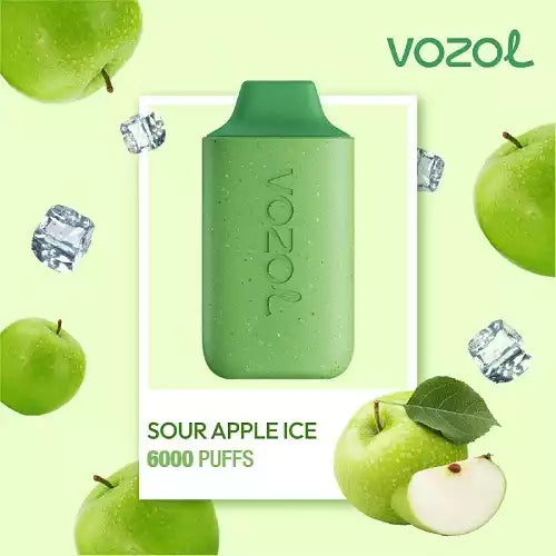 Vozol Star 6000 Sour Apple Ice - Dijital Sigara