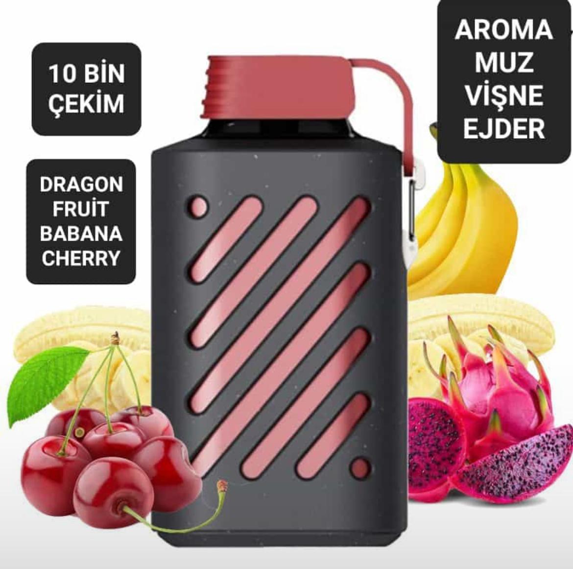 Vozol Gear 10000 Dragon Fruit Banana Cherry - Dijital Sigara