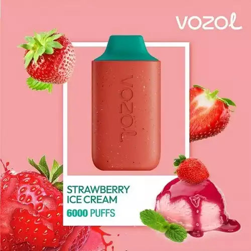 Vozol Star 6000 Strawberry Ice Cream - Dijital Sigara